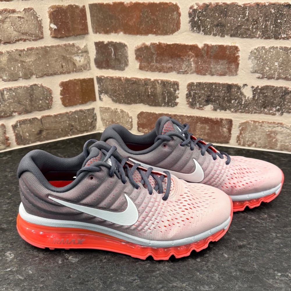 Nike Air Max 2017 Womens Running Shoes White / Cool Grey / Hot Lava 849560-007 8
